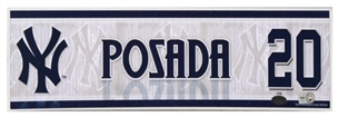 2011 Jorge Posada New York Yankees Locker Room Nameplate 